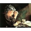 Professionally Framed Rein Gratitude Prayer religious Art Print POSTER Jesus - 13x19 with RichAndFramous Black Wood Frame