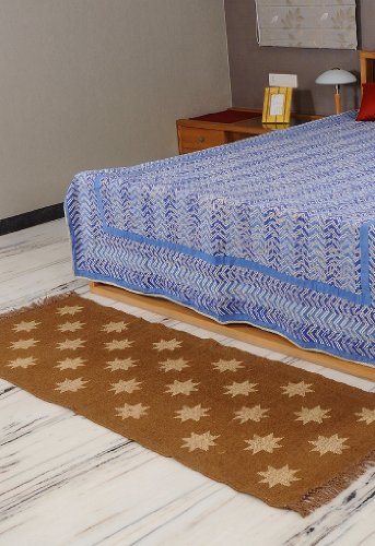 Imagen principal de Indian Traditional Area Rug-Designer Handmade Weave Yoga Wool Jute Mat-Modern Carpet Size 84 X 28 Inches