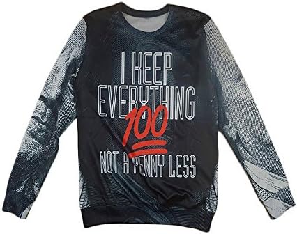 Hip Hop Style 100 Emoji Print Sweatshirt for Women Mens Graphic Hoodies
