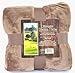 Ultimate Sherpa Throw Blanket 60 In x 70 In (Brown)