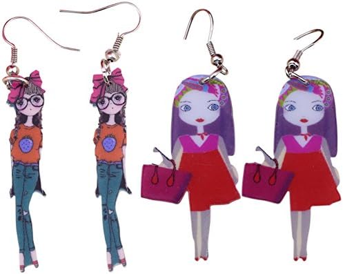 2 Super Cute Pairs of Kawaii Anime Girls Cosplay Earrings from Jenna Lyn
