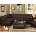 4 pcs Sectional Sofa Set with Contemporary Style Design in Chocolate