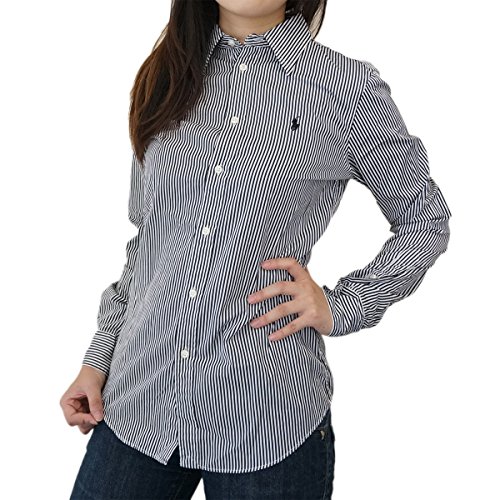 (ポロ ラルフローレン)POLO Ralph Lauren シャツ エンブレム ストライプ 長袖 レディース [並行輸入品]