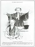 Legal Studies (9 images on one poster) by Honore Daumier. Size 7.75 X 10.00 Art Poster Print on Canvas