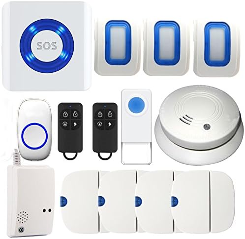 LongHai Wireless Doorbell Security WIFI Smart Enabled Cloud Monitor Fire Alarm System Gas Sensor Home Security For iPhone Samsung Android IOS System Mobile Phone