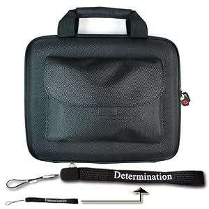 ASUS Eee PC 1005HA-VU1X-WT 10.1-Inch White Netbook Kroo Carrying Case Cube Bag Pouch Sleeve with side Pocket for 10.1 & 8.9 inchinch Netbook (Black)