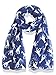 *daisysboutique* Multi Pattern Animal Plants Print Long & Soft Celebrity Style Scarf Shawl (Giraffe Blue)
