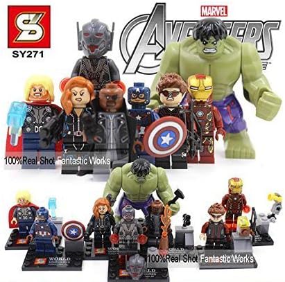 8pcs/set SY271 Marvel The Avengers 2 Age of Ultron Action Figures VS Decool Building Blocks Figures Avengers: Age of Ultron Minifigure