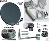 100cm MOTORISED SATELLITE DISH DiSEqC 1.2 MOTOR + 0.1dB LNB - Systemsat (Budget)