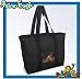 Peace Frogs Tote Bag Black Deluxe Super Cool - For Travel or Beach Best Unique Gift Ideas for Her, Women, or Ladies