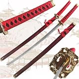 Red Samurai Warrior Katana .
