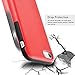 iPhone 7 Case Carbon Fiber,Roybens Hybrid Rubberized Ultra-Slim Anti-Slip Case TPU Leather Shockproof Cover for iPhone 7 (2016) - WineRed