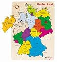 Goki 57860 - Einlegepuzzle Deutschland II, 16 Teile
