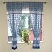 Midnight Lotus ~ Blue Beaded Window Valance Curtains Treatments