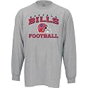 Buffalo Bills Grey Long Sleeve Stacked Helmet T-Shirt