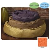 Big Shrimpy Nest Dog Bed - SMALL (26x28) Faux Suede/Henna