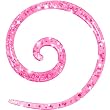 12 Gauge Hot Pink Acrylic Glitter Spiral Taper