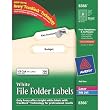 Avery File Folder Labels for Laser and Inkjet Printers, 0.6 x 3.43 Inches, White, Pack of 750 (08366)