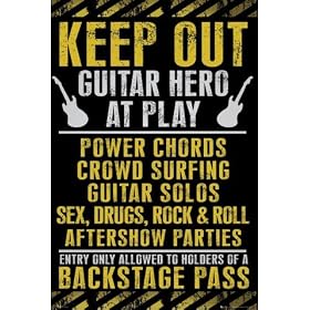 1art1 - 47958 - Poster - Blague - Keep Out - Guitar Hero - 91 X 61 cm