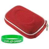 Nylon Hard Shell Carrying Case (Red) for Nikon Coolpix S8000 14 MP Digital Camera Silver