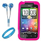 Pink Rubberized Protective Silicone Skin Cover for HTC Droid Incredible 2 ( ....
