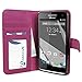 BLU Studio 5.0 C HD D534u Case, Abacus24-7 BLU Studio 5.0C HD Wallet Case with Flip Cover, Stand and Pockets for ID, Credit Cards - Purple BLU Studio 5.0 C HD D534u Flip Case