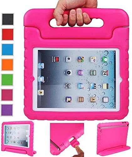 iPad Case, iPad 2 / 3 / 4 Case,Codarice [Shockproof] Case Light Weight Kids Case Super Protection Cover Handle Stand Case for Kids Children for Apple iPad 2 / 3 / 4 (Pink)