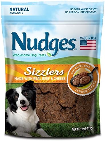 Nudges Sizzlers Dog Treats, Beef &amp; Cheese, 18 Ounce