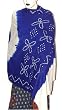 Tie & Dye Evening Wrap Designer Shawl in Wool Fabric 80 x 35 inches (tdswl286)