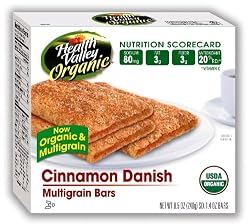 Health Valley Cafe Creations, Cinnamon Danish Bar, 6-Count 8.5-Ounce Boxes (Pack of 6)