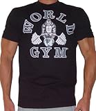 51tTa0gJuXL. SL160  World Gym Logo Bodybuilding T Shirt L Black