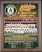 Oakland Athletics 1989 World Series MLB Baseball 11x13 Healy Wall Plaque with Walnut Finish Backing