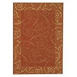 Safavieh CY2665-3202 Courtyard Collection Terracotta and Natural Indoor/Outdoor Area Rug, 9-Feet 2-Inch by 12-Feet 6-Inch
