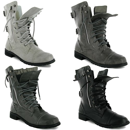 New Ladies Military Army Combat Worker Boots Sizes 3-8