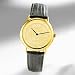 University of Notre Dame Men's Swiss Watch - Gold Medallion with Leather Strap by M.LaHart