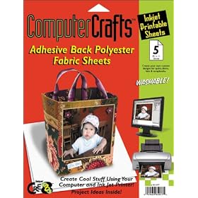 Computer Crafts: Adhesive Back Polyester Fabric Sheets by Janlynn Corporation