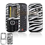Black and White Zebra Animal Skin Design Snap-On Cover Hard Case Cell Phone Protector for LG Rumor 2 LX265 / Cosmos VN250 [Beyond Cell Packaging]