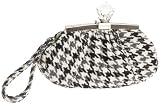 Sugar Girls Best Friend Small Houndstooth Wool Clutch