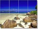 Beach Picture Wall Tile Mural B063 | 12.75x17 using (12) 4.25x4.25 tiles