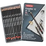 Derwent Graphic Drawing Pencils, Medium, Metal Tin, 12 Count (34214)