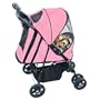 Pet Gear Happy Trails Pet Stroller for cats and dogs up to 30-pounds, Pink Ice
