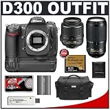 Nikon D300 Digital SLR Camera with Nikon 18-55mm AF-S DX VR Lens + Nikon 70-300mm AF-S VR Lens + MB-D10 Battery Grip + 4GB Card + EN-EL3e Battery + Case + Cameta Bonus Accessory Kit