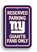 NFL New York Giants Plastic Parking Sign