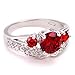 FOLLOWMOON 18K Gold Plated Use Cubic Zirconia Crystal Engagement Wedding Ring