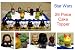 Star Wars 26 Piece Birthday Cake Topper Set Featuring Darth Vador, Darth Maul, Luke Skywalker, Yoda, and Other Characters, 4 Light Saber Decorative Swords, and 12 Star Wars Themed Decorative Cake Rings
