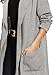 ROMWE Women's Classic Open Front Lapel Long Sleeve Pockets Cardigan Sweater