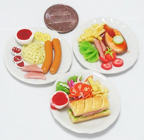 3 Lovely Mix Dollhouse Miniature Food, Barbie Food