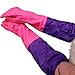 Bienen Long Household Dishwashing Cleaning Warm Gloves Rubber Glove(Pink)