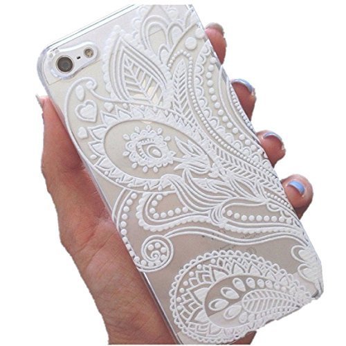 Acefast inc floral paisley flower plastic case, white