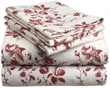 Pike Street 135-Gram Printed Flannel Queen Sheet Set, English Garden